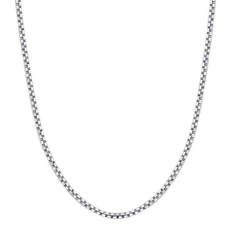 BORUO 925 Sterling Silver Box Chain Necklace, 1.5mm Solid Italian Nickel-Free Lobster Claw Clasp 16 Inch - Image 2
